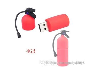 XH 4GB Silicone Extintor USB Flash Drive - Vermelho