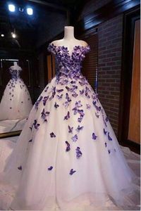 Handgemachte Blumen Cinderella Quinceanera Kleider 2021 Schulterfrei Kurzarm Drapiertes Ballkleid Abschlussball Kleid 8. Klasse Süßes 16