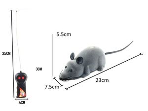8 색 RC 전자 마우스 애완 동물 고양이 장난감 원격 제어 마우스 무선 시뮬레이션 플러시 마우스 키즈 완구