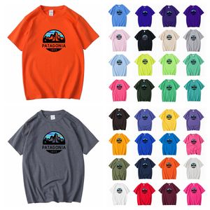 Unisex Letnia koszulka Mężczyźni Hip Hop O Neck Krótki Rękaw Black Designer T Shirt Tee 1973 Peak Mountain Tops Ljja2380