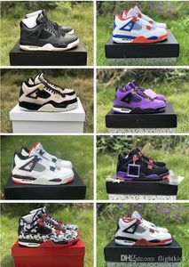 Fire Red Basketball Shoes 4 sneaker cactus Jack white cement game royal motor Sports Blue designer shoes