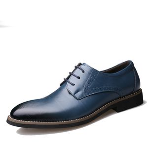 Ny högkvalitativa äkta läder män Brogues skor spets-up bullock affärsklänning män oxfords skor manliga formella skor