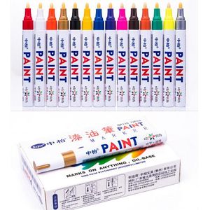 Permanent Marker White Oil-Ink Mark Pens Stationery school & office supplies cd mark marker wood marker pen rock