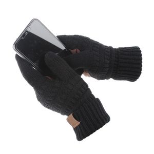 ファッションタッチスクリーングローブ容量手袋女性冬の暖かいウール手袋滑り止めテレフィンゲン州の手袋クリスマスプレゼント送料無料