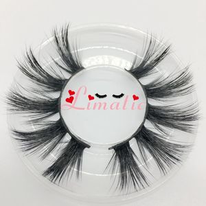 Ögon makeup verktyg falska ögonfransar Wispy återanvändbar 5D faux mink syntetisk 25 mm långa fransar limatiska