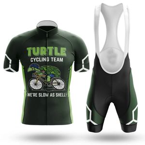 2024 Turtle TEAM maglia da ciclismo estiva verde Set traspirante MTB abbigliamento da ciclismo per bicicletta abbigliamento da Mountain Bike Maillot Ropa Ciclismo