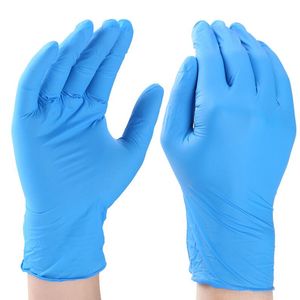 Одноразовые нитриловые перчатки защитные против перчаток Универсальные бытовые садовые чистящие перчатки для левой и правой руки 100 шт. / Коробка