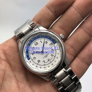 Wristwatches Mechaniczne Automatyczne Zegarki Dla Mężczyzn Zegarek Zegarek Ze Stali Nierdzewnej Płomień Niebieski Pointer White Dial Dobra Jakość Lon2