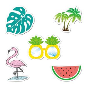 5Set = 25pcs Summer Style Series Water Cup Laptop Phone Waterproof Cartoon Sticker Drawing