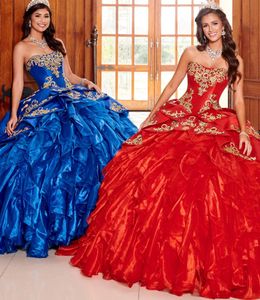 Charming Beaded Ball Gown Quinceanera Dresses Strapless Neck Lace Appliqued Prom Gowns With Wrap Sweep Train Organza Tiered Sweet 15 Dress