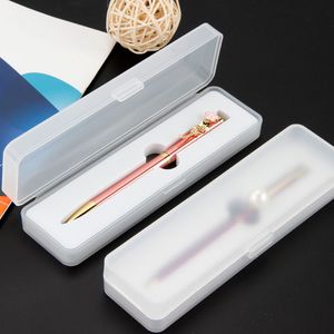 Transparent Plastic Pen Cases Packaging Box Display Holder Business Wedding School Office Supplies Stationery