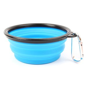 2020 Hot Portable Folding Foldable Pet Dog Bowls Dog Supplies Feeders Dog Bowl Dishes Drinking Collapsible Silicone Travel Bowl Non Toxic