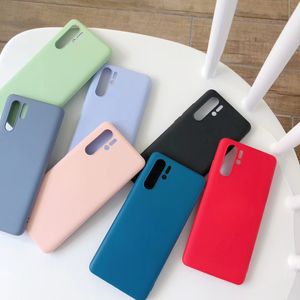 конфеты цвета силиконового телефон случае для Huawei p30 облегченного Pro Lite умной плюса г 2019 2018 матовых мягкой TPU крышки назад на Распродаже