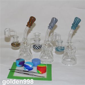 Hookahs Färgglas Bägare Heady Bong Dab Rig Bongs Quartz Banger Bowl Spik Olje Riggar Vaxbubblor Rör Vattenrör