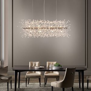 Modern Crystal Pendant Lamps Chandeliers Lights Fixture LED Light Romantic Flower Dandelion Pendant Droplight Shopping Mall Hotel Home Indoor Lighting