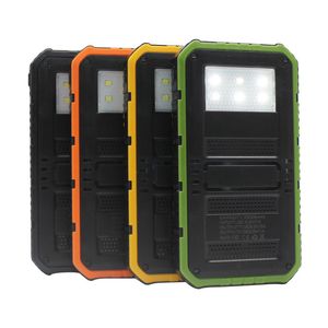 20000mAh Romanzo banca di energia solare Ultra-sottile Evidenziare LED 2A Caricatore portatile per telefono cellulare Caricatore solare Powerbank