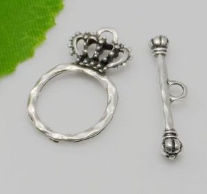 100 set di chiusure a levetta a corona connettori per gioielli che fanno accessori in argento per collana braccialetto fai da te