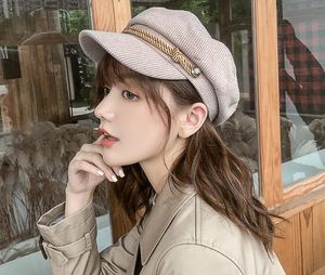 Fashion-Autumn Winter Ladies Womens Girls Fashion Retro Flat Peaked Beret Cap Warm Newsboy Hat