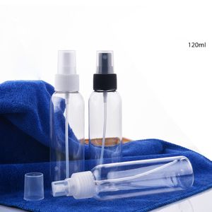 20pcs Plastik Pompa Şişe Mist Püskürtme 120ml Temizle Yuvarlak Shoulder Packaging Vida Nozul Şişeler Atomizer Perfume boşalt Spray