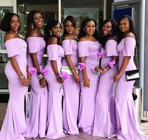 2019 Pembe Nedime Elbise Kılıf Kapalı Kapalı Bahçe Ülke Örgün Düğün Parti Misafir Misafir Hizmetçi Onur Kıyafeti Artı Boyutu Custom Made
