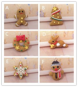 New Festive Mini Gingerbread Man Ornamenti natalizi Cervi Pupazzo di neve Albero di Natale Decorazione pendente Decorazioni per capodanno Forniture per feste