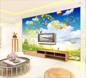 Wallpaper 3d on the wall Outdoor Dreamy Notes, Beautiful Scenery Living Room Bedroom Background Wall Decoration Mural Wallpaper