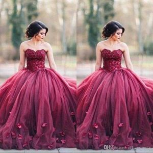 Bury New Sexy Ball Gown Princess Quinceanera Strapless Prom Dresses Bodice Basque Waist Backless Long Lace Evening Gowns Custom s