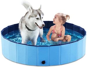 Piscina pieghevole per animali domestici per cani Piscina pieghevole per animali domestici per cani Piscina per bambini per cani Gatti e bambini