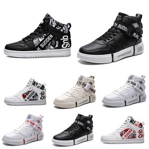 Billiga icke-varumärkes kvinnor män modedesigner skor vit svart flerfärgade bekväma andningsbara herrtränare sport sneakers stil 16