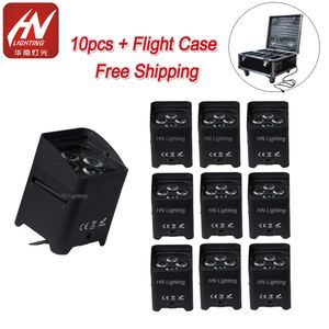 10шт умный DJ S4 свет uplight 4 * 18W RGBWAUV 6in1 беспроводной питание от батареи светодиодный par akku uplighting свадебные диджеи с пультом дистанционного управления WIFIIRC