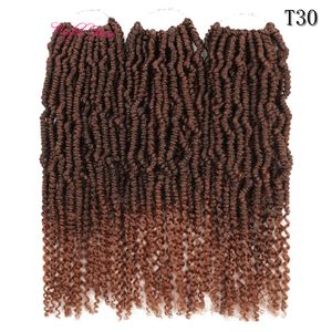 Gratis Ship Bomb Twist Crochet Hair Extensions Bomb Twist Braiding Hair 14Inch Syntetisk Ombre Bug Cheveux Crochet Braids Hair Black Marley