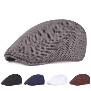 Mężczyźni Kobiety Bawełniana Beret Cap Moda Oddychająca Newsboy Bluszcz Czapki Casual Płaski Jazda Golf Cabbie Czapki Advance Hats