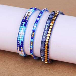 Fashion-10 stilar Färgglada fröpärlor vävda vsco Girl Friendship Armband Boho Justerbara armband Wristband Smycken Gåvor för kvinnor Flickor