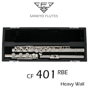 Sankyo CF401 FLÖT ETUDE C Key E Split franska knappar Professionell Silverpläterad FLÖT C-ton 17 hål Öppen flöjtkopia