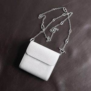 Designer 140 cm Metall-Taschenkette für Handtaschengurt, Damen-Geldbörse, Gepäck, Hardware-Zubehör, einzelne Schulter, diagonale Spannweite, Titan-Stahlkette