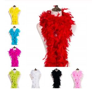 2yard Fluffy Turquía Feather Boa Accesorios de ropa Feather de pollo/Shaw/Decoración de bodas de fiesta Plumas para manualidades