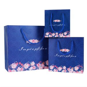 Present Wrap Dot Floral Paper Bags Wedding Favors Candy Boxes Hand Makeup Party Festive Supplies