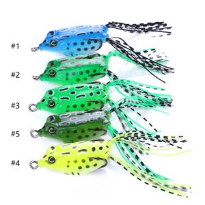 Frog Bait 8g 55mm 100pcs Fly Fishing Lures Super Deal TopWater Ray Lure Snakehead Killer Hook Soft Lure Free Shipping