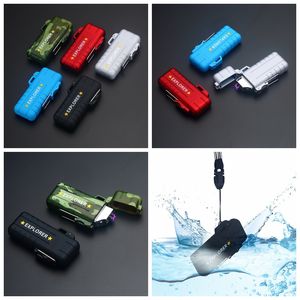 Neue schöne Farbe USB-Ladefeuerzeug wasserdicht Sling Lanyard winddicht für Zigarette Bong Glas Pfeife Werkzeug hochwertige heiße Kuchen