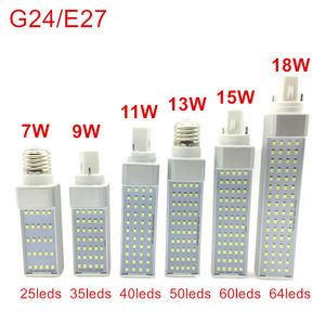 E27 G24 LED Bulbs 7W 9W 11W 13W 15W 18W LED Indoor Spotlight AC85-265V Warm White Cold White LED lights