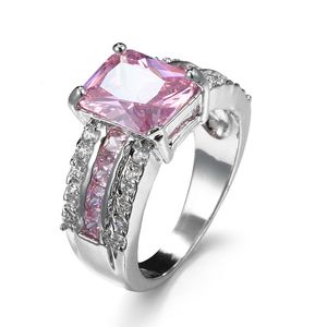 Luckyshine Mode Smycken Kvinnor Män Flera Färg Ring Kunzite Onyx Morganite Gems 12PCS 925 Sterling Silver Wedding Flower Ring Partihandel