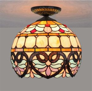 30 см европейские любовные барокко -сотовые фонари Тиффани витраж столовой для спальни проходной коридор Потолочная лампа TF050