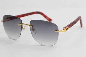 Randlose Metallplanke Sonnenbrillen für das Fahren Neueste Mode Hohe Qualität Eyewear Oval Sonnenbrille Designer Mens Frauen