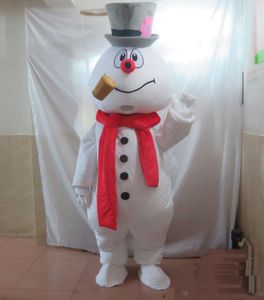 2018 Hög kvalitet hot the snowman maskot kostym vuxen frosty the snowman kostym