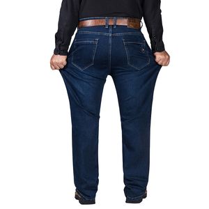 Zomer Klassieke Stretch Baggy Jeans Big Size 30-48 Heren Merk Demin Herenkleding Blauwe Broek Elastische Casual Mannelijke Broek