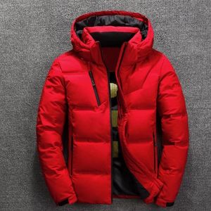 2019 Giacca invernale Cappotto spesso termico di qualità da uomo Rosso neve Parka nero Uomo Capispalla caldo Moda - Piumino d'anatra bianco Uomo