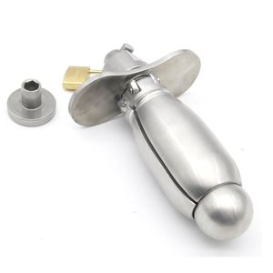 Chastity Devices Male Stainless Steel Bondage Stretching Lock Men's Chastity Device T8754