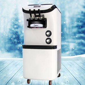 Commercial new design 36-42L / H soft ice cream machine with brand compressor and pre-cooled 3300W ice cream machine