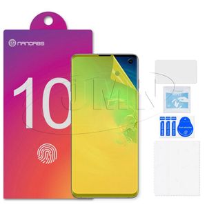 S10 S10E 10Plus fingerprint unlock tpu screen protector film For Samsung galaxy s8 s9 plus note8 note9 s7edge s6edge with retail package