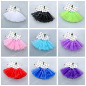 Baby tjejer kläder tutu kjolar barn dans mini klänningar ballett tulle pettiskirt fluffy prinsessa fancy party kjol kostym dancewear